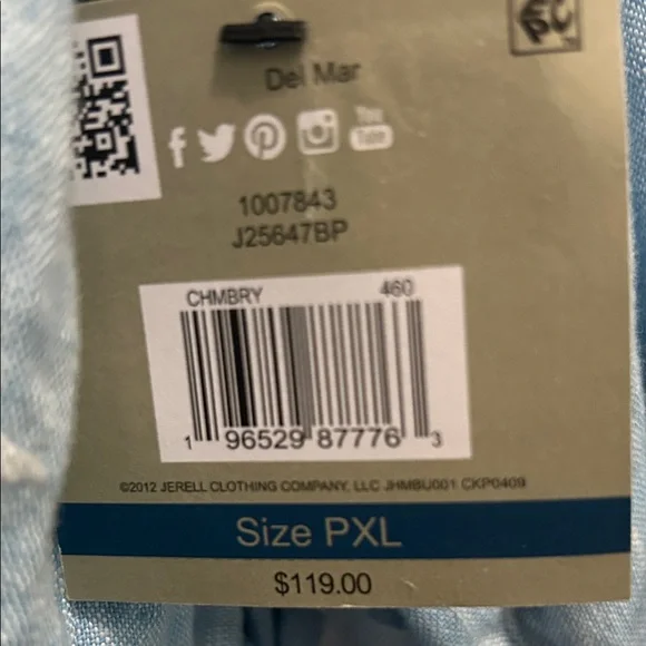 Women's Light Blue Star Linen Tie-Front Shirt - Picture 5 of 7